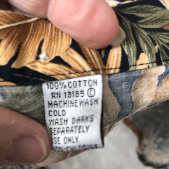 Vintage Pierre Cardin Exotic Plant Shirt, Men’s Casual Button Up, Island SZ XL - Picture 7 of 7